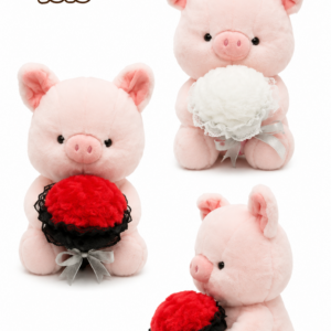 CERDITO CON ROSA 30CM