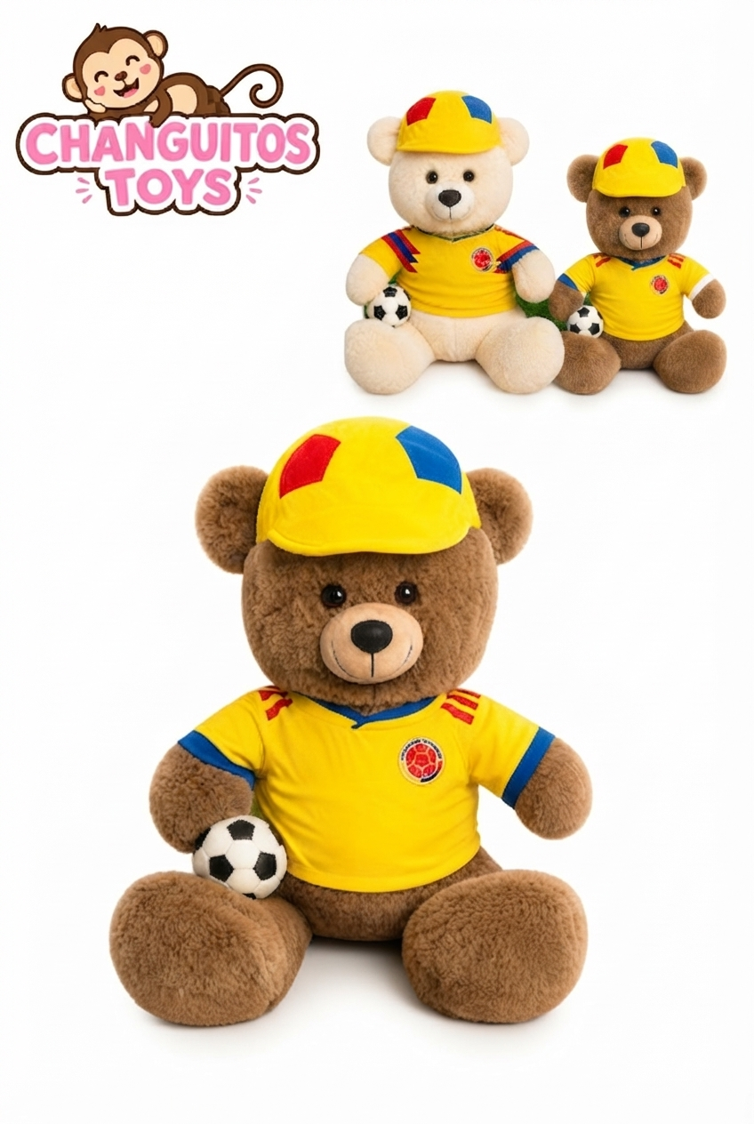 OSO COLOMBIA GORRA Y SONIDO 40 CM