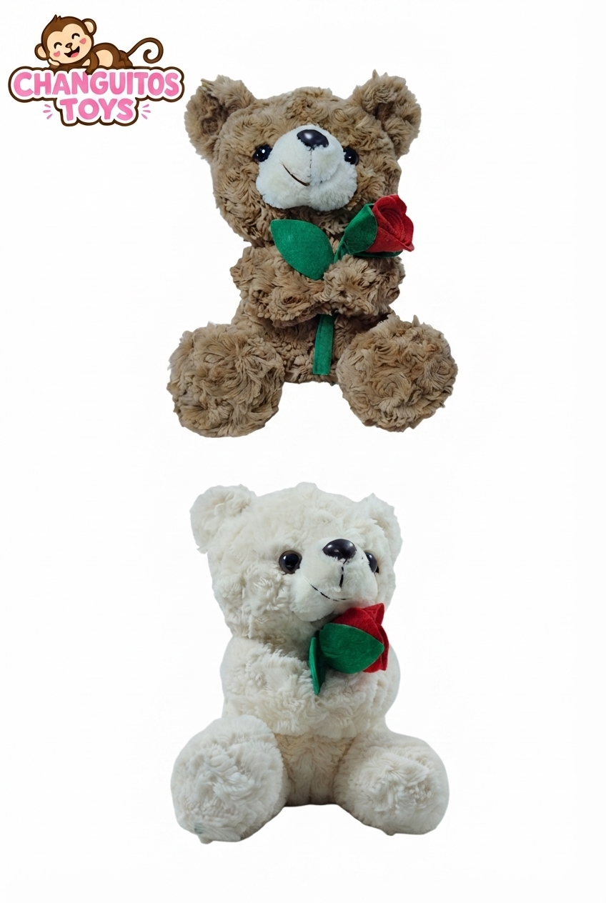 OSO CON ROSA 22 CM