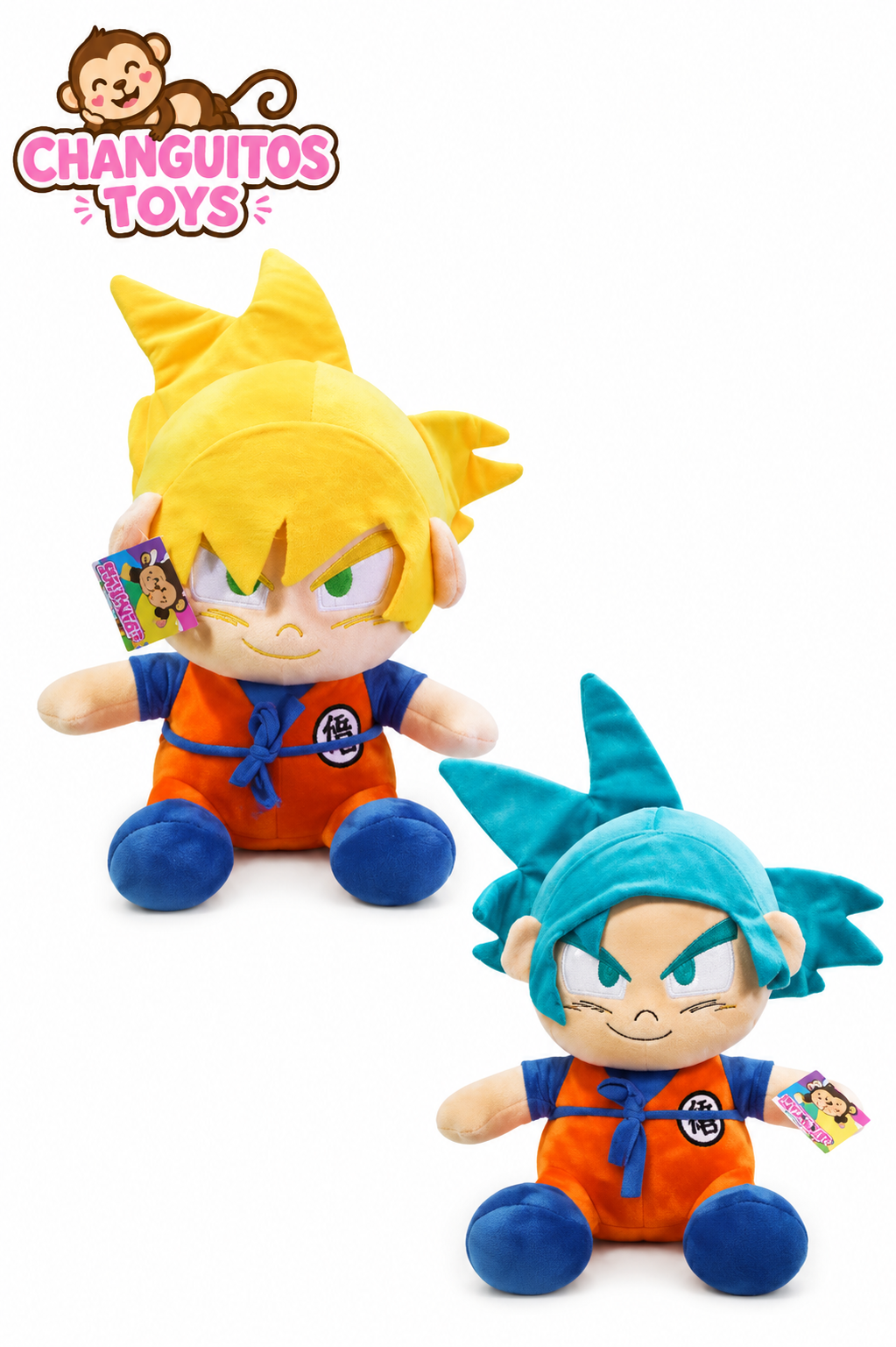 PERSONAJE GOKU CABEZA AMARILLA Y AZUL