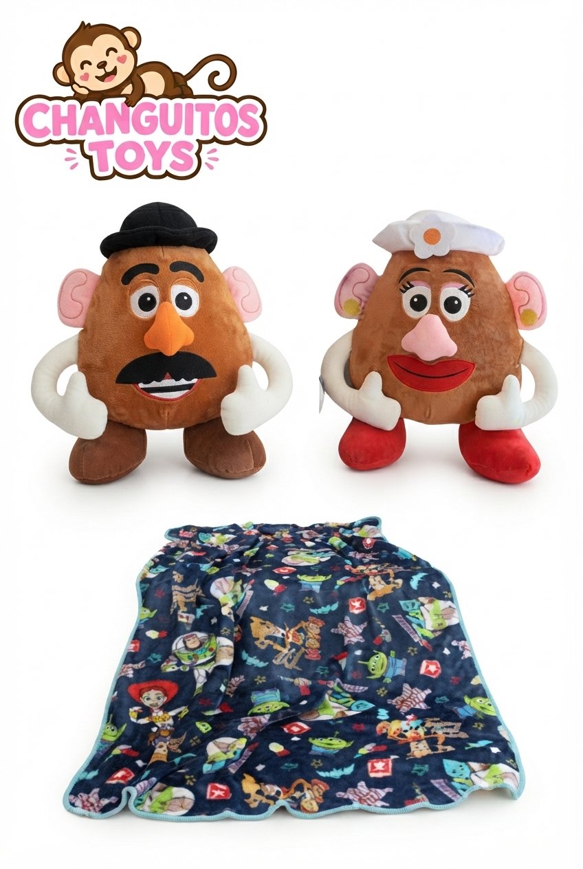 PERSONAJE SEÑOR Y SEÑORA PAPA CON COBIJA