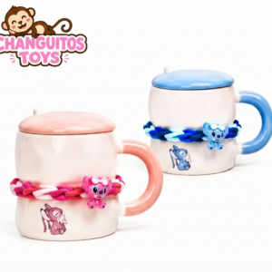 POCILLO CERAMICA CON TAPA Y CUCHARA