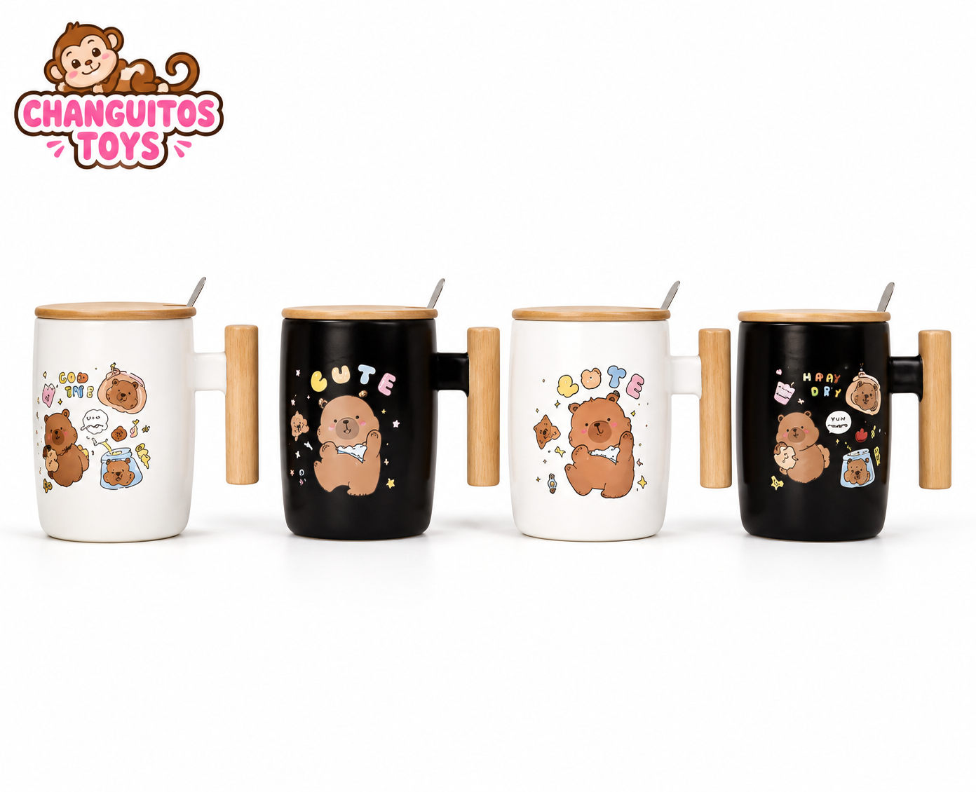 POCILLO CON TAPA CAPIBARA 450 ML