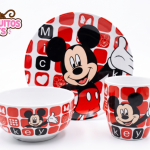 POCILLO PLATO TAZA / VAJILLA COMPLETA MICKEY