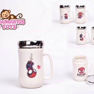 POCILLO SPIDERMAN TAPA ESPEJO