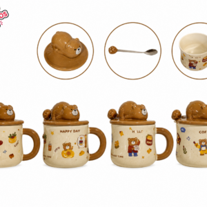 POCILLO TAPA OSO TAPA CAFE