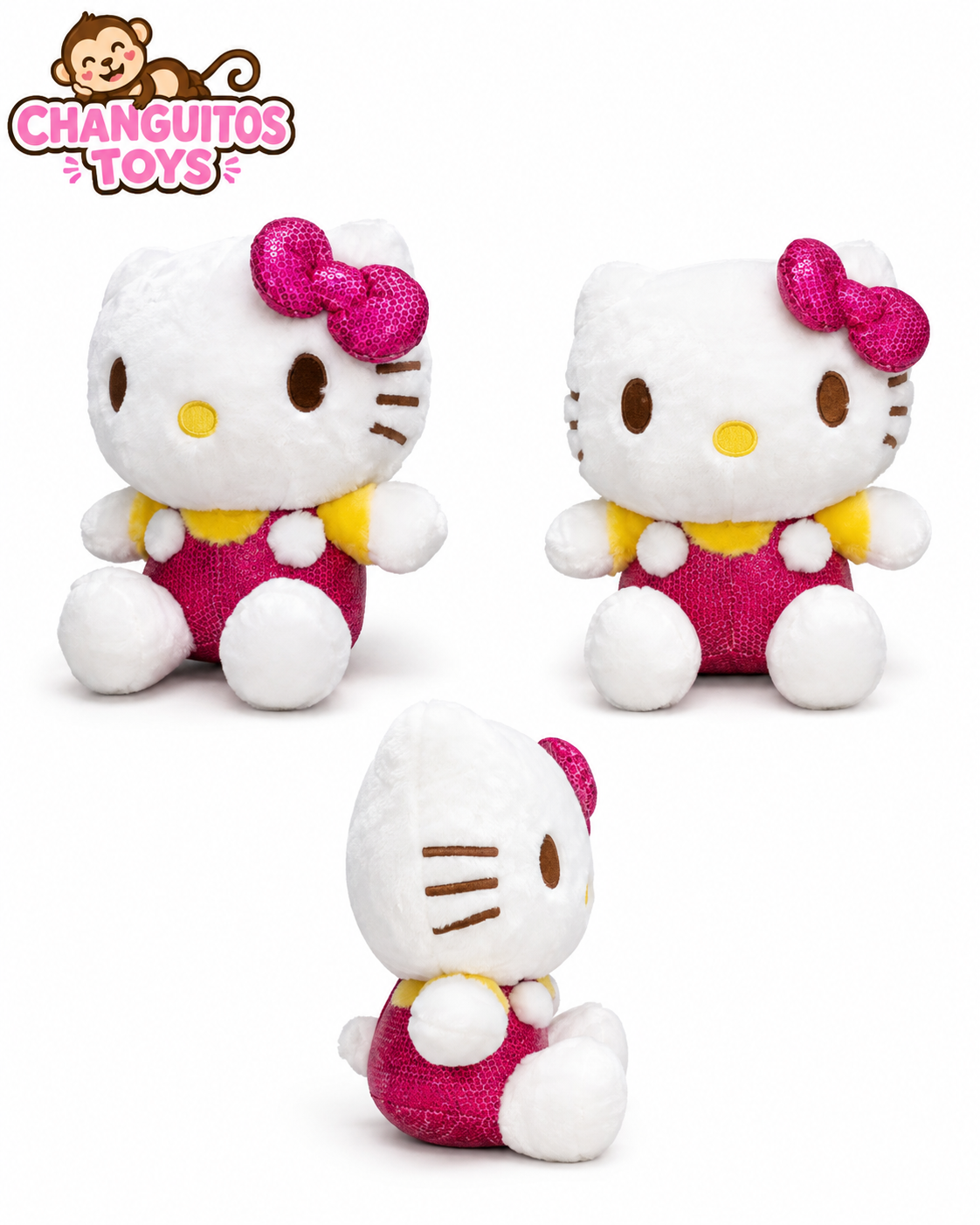 PERSONAJE HELLO KITTY LENTEJUELAS 25 CM