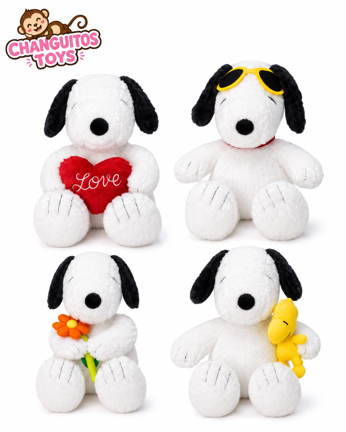 PERSONAJE SNOOPY 40 CM ESTILOS